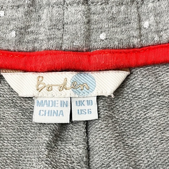 Boden Women’s Cotton Joggers Size 6 Heather Gray With Silver Dots Side Pockets - Picture 4 of 6